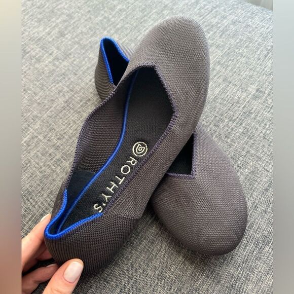 ROTHY'S ROUNDED TOE PURPLE FLATS SIZE 9.5 - Picture 3 of 9